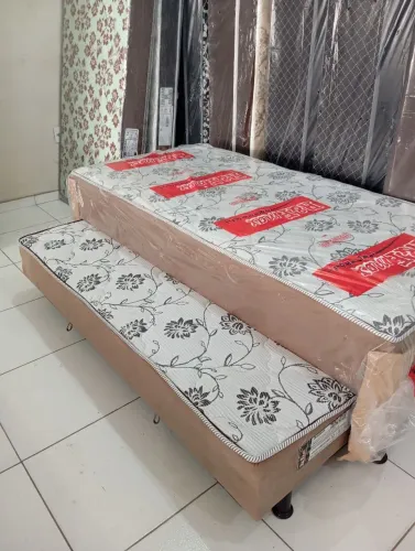 Cama Box solteiro conjugada com auxiliar de Qualidade
