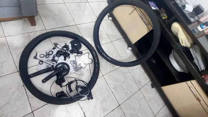 Peças de MTB.