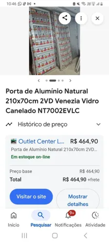 Porta de aluminio