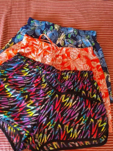 3 shorts Tactel coloridos Tam M