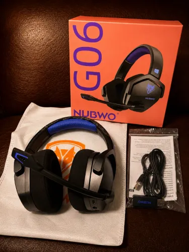 Headset Gamer NUBWO G06 Sem Fio - Bluetooth + 2.4GHz | Novo