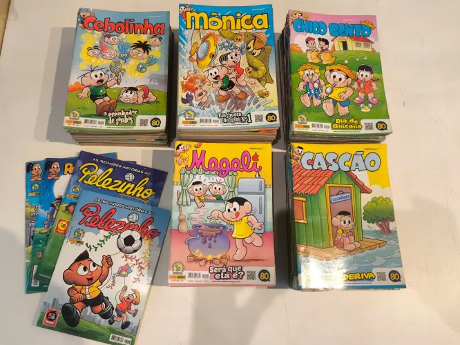 Lote Especial de Gibis - Turma da Mônica Cascão Chico Bento Magali (Panini) + Brindes!
