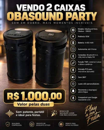 Obasound PartyBox - 2 Unidades