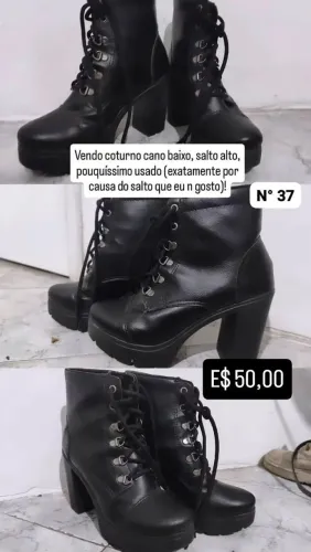 Coturno feminino Tam 37