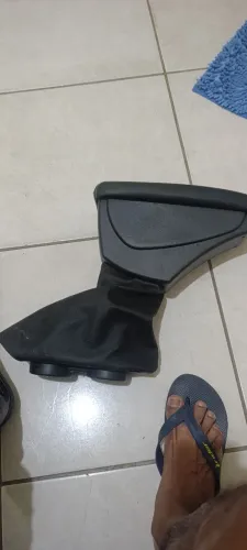 Apoio De Braço Ford Ka 2015... Couro Preto<br>