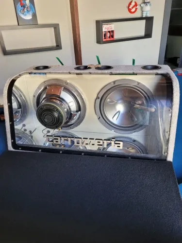 Caixa pioneer carrozzeria acrilico old school