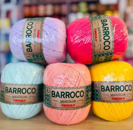 Kit com 5 novelos Barroco 200g Maxcolor/Multicolor