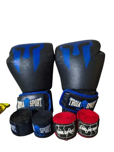 Kit de Luvas de Boxe e 2 pares de Bandagens