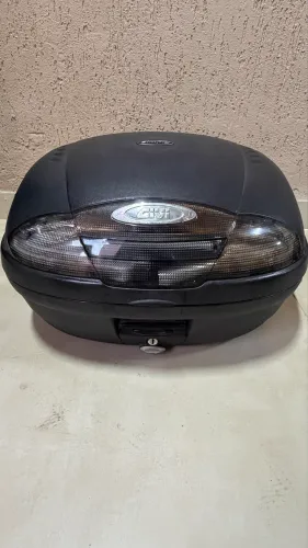 Bau Bauleto Moto 45 Litros Givi Monolock Simply Fume 2 Capacete