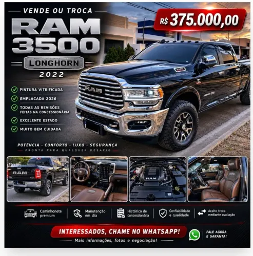 Ram 3500 Limited Longhorn 6.7 TB CD Diesel 2022
