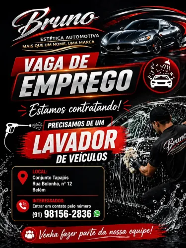 Precisar de Lavador para LAVA JATO