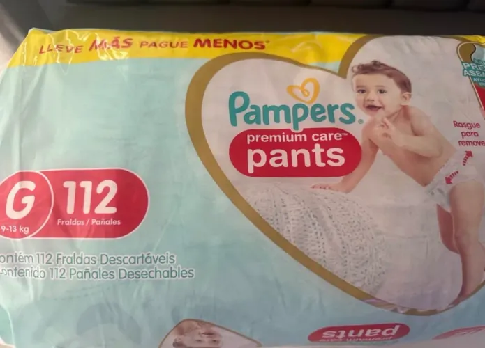 Fralda Pampers Premium Care Pants Tamanho G 112 Unidades