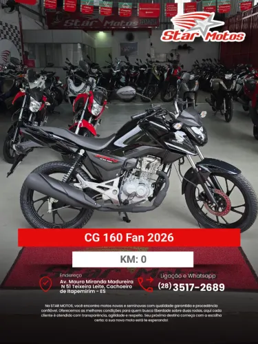CG 160 Fan 2026 - 0 km - Pronta Entrega!