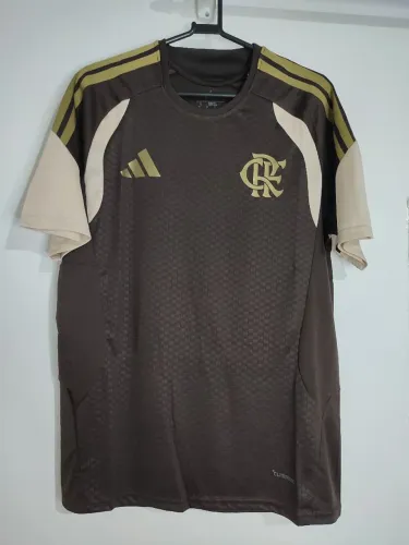 Camisa do Flamengo de Treino Marrom Masculina 2026/27 Camisa de Time Lançamento 2027