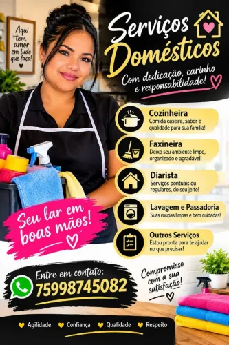 Ofereço serviços domésticos