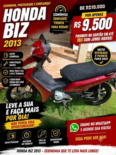 Biz 125 2013 vermelha