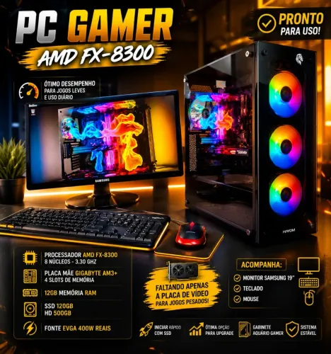 PC GAMER AMD FX 8300 12GB DE RAM SSD
