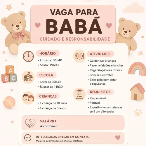 Vaga para Babá 