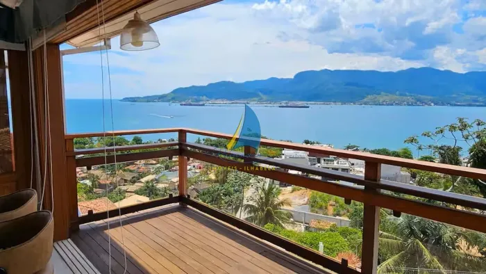 Flat de luxo em condomínio de alto padrão em Ilhabela-SP, 1 quarto (suíte), 2 salas, 1 vag