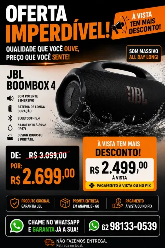 JBL BOOMBOX 4 - NOVA E LACRADA | OFERTA IMPERDÍVEL ?