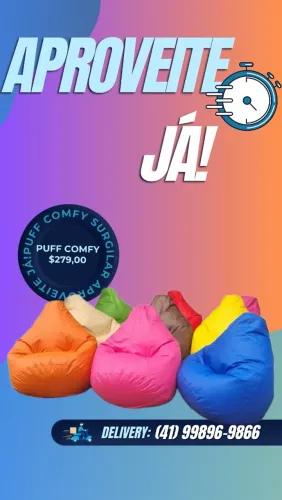 Puff Comfy no finalzinho do mês 