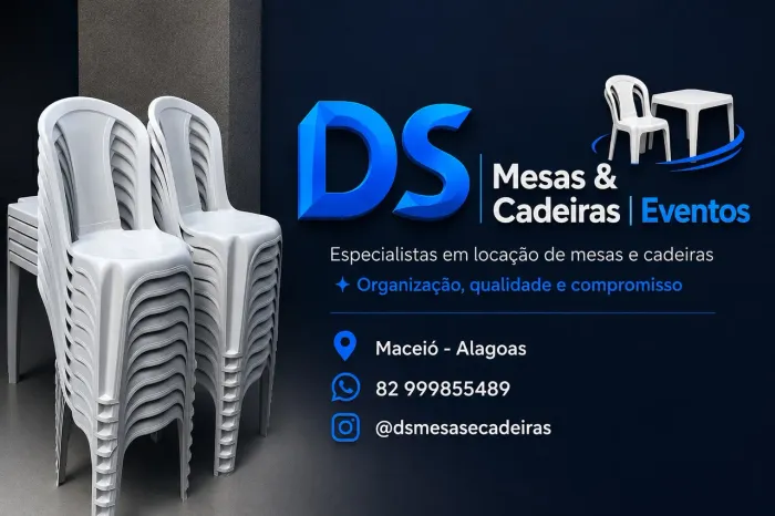 Aluguel de Mesas e Cadeiras em Maceió | Entrega Rápida | Melhor Preço.