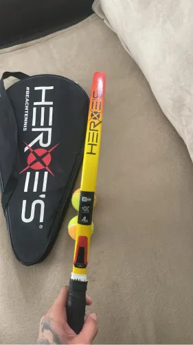 Raquete Beach Tennis Heroe?s Guardian 12K Carbono 20mm + Capa