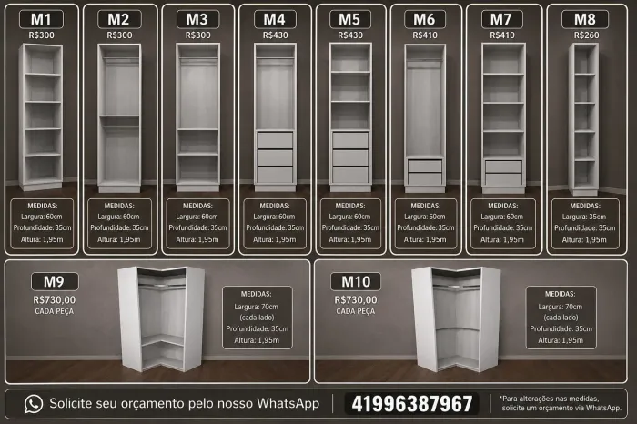 Closet direto da fábrica