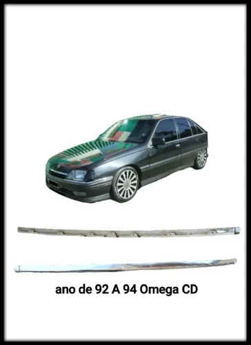 Omega cd aplique cromado para para-choque traseiro Omega CD