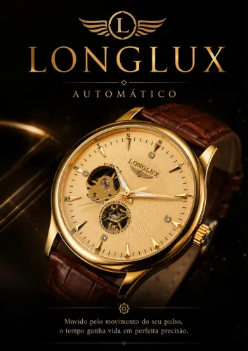 Relógio automático mecânico LongLux (produto novo)