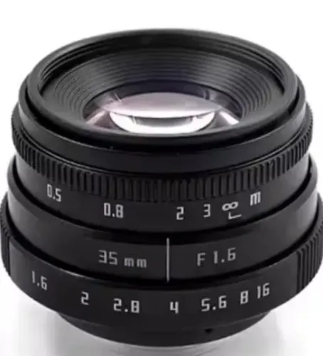 Lente de camera manual 35mm f1.6 montagem C