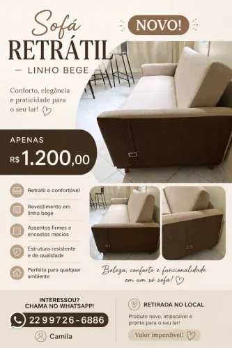 Sofá cama Sofá 2m comprimento