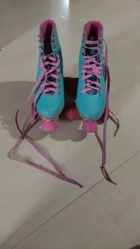 Patins Quad Owl Verde e Rosa