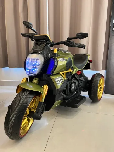 Moto Elétrica Infantil Super Sport 12v Design Moderno Com Som Luz Led