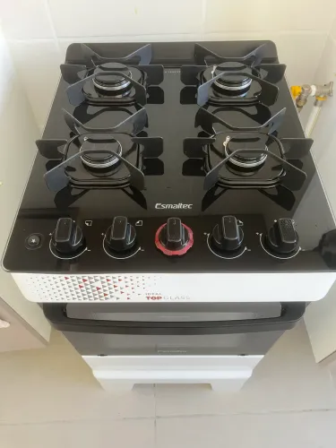 Fogão Esmaltec 4 Bocas Mesa de Vidro Bivolt - 3 Meses de Uso