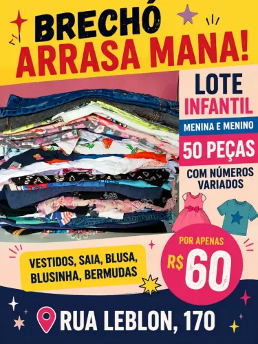 Lote infantil menina e menino