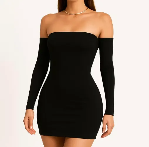 Vestido Tubinho ombro a ombro