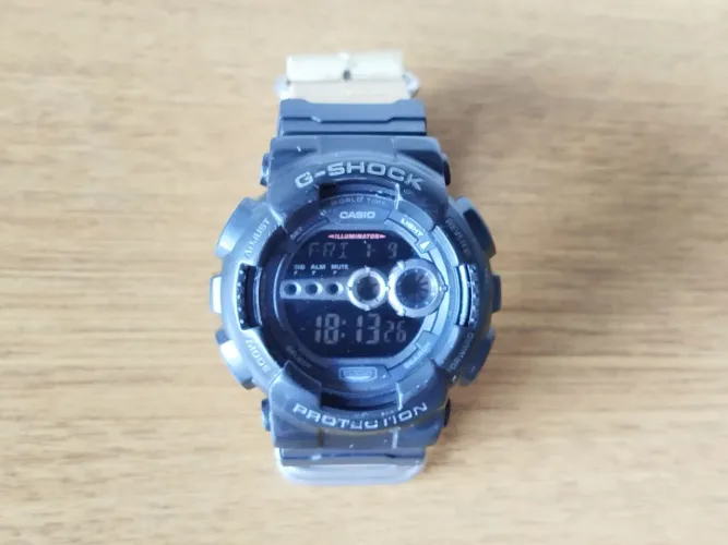 Casio G-Shock GD-100 ALL Black c/ pulseira Nato