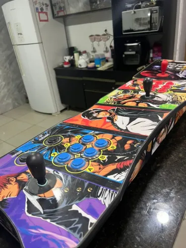 Fliperama arcade portátil duplo, sem jogos, perfeito! Leia o anúncio