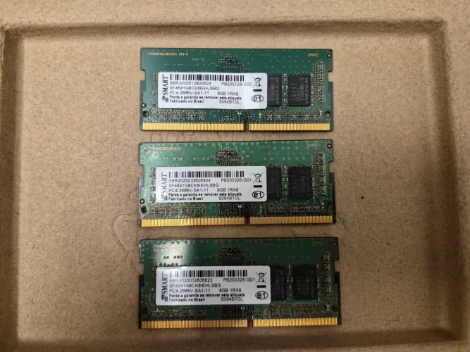 3x Memória RAM 8GB DDR4 2666MHz SMART