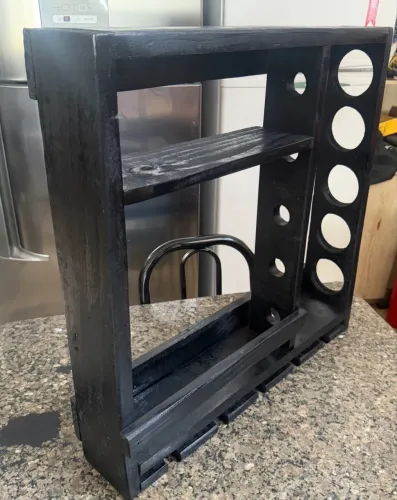 Bar de parede de pallet adega cor preta seminova 