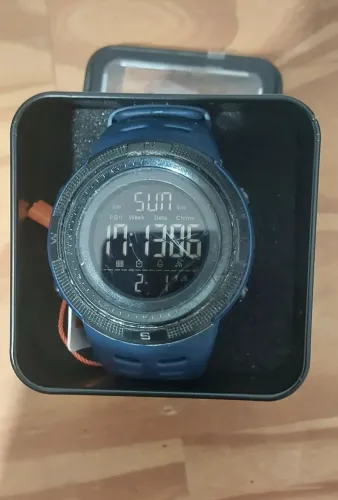 Relógio Azul Original Skmei 2070 A Prova D'água 50m<br>Digital Esporte Shock<br>Azul