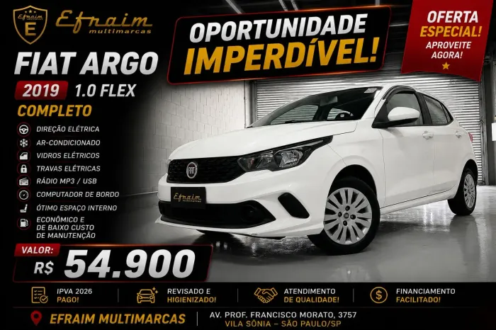 Fiat Argo 1.0 6V Flex. 2019