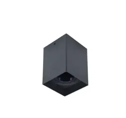 Spot De Sobrepor Mr16 Gu10 Quadrado Bivolt Preto- Astraled