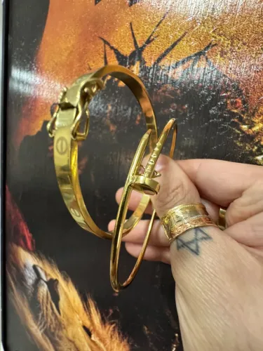 Braceletes Femininos de ouro 14.09g 18k procedência garantia eterna