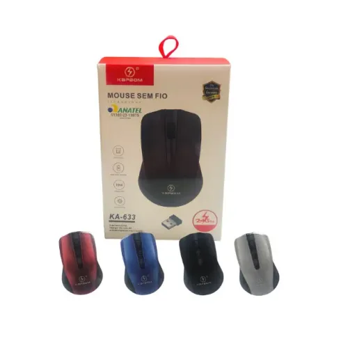 Mouse sem Fio 2.4Ghz 1600 DPI Kapbom