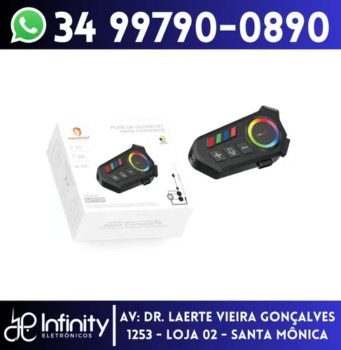 Fone Bluetooth Com Microfone para Capacete de Moto