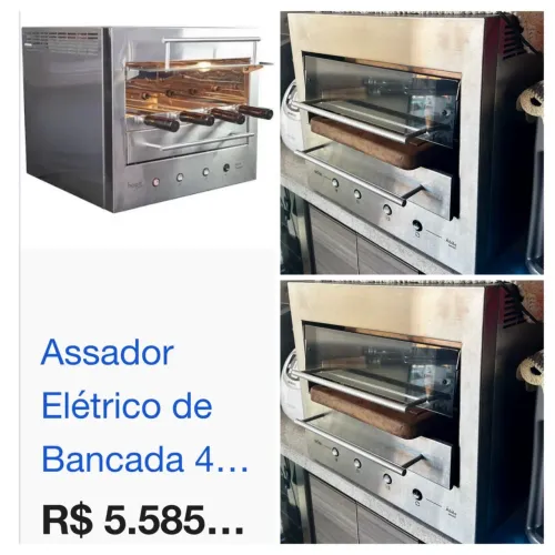 CHURRASQUEIRA ELÉTRICA ARKE - ESPETO GIRATÓRIO 