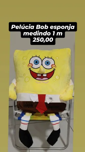 Pelúcia Bob esponja medindo 1m