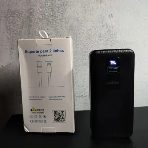Powerbank Coibeu 10000mah Super rápida 22,5W Para iPhone e Android